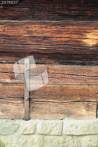 Image of detail on traditional wooden building