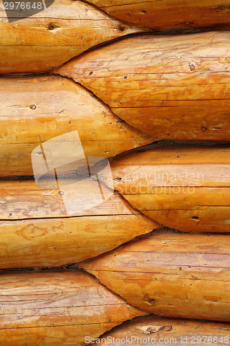 Image of intersection of round wood beams