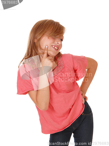 Image of Girl standing in studio.