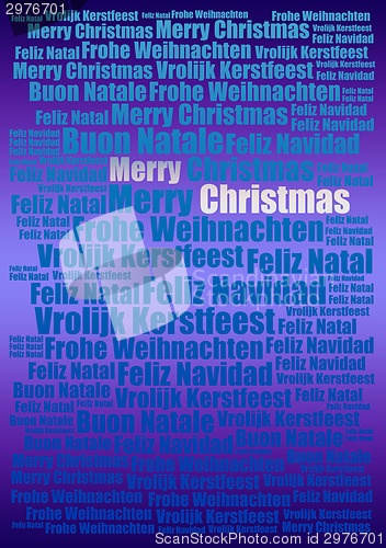 Image of Winter holidays festive typographic background