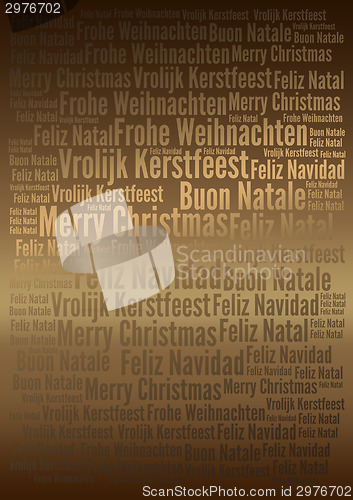 Image of Winter holidays festive typographic background