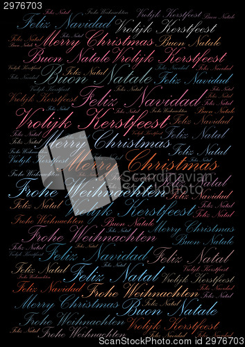 Image of Winter holidays festive typographic background