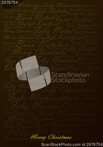 Image of Winter holidays festive typographic background