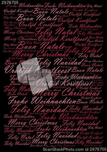 Image of Winter holidays festive typographic background