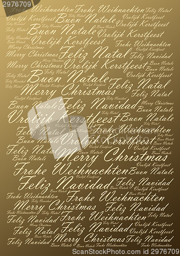 Image of Winter holidays festive typographic background