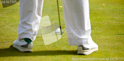 Image of golfer ready