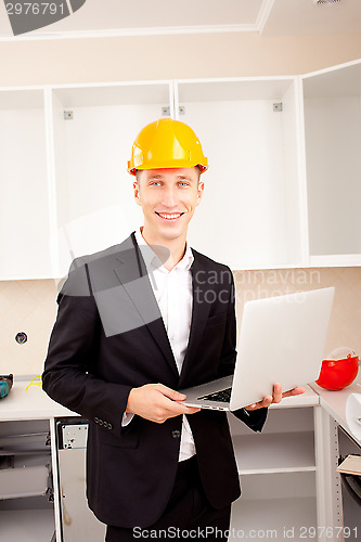 Image of architect with laptop