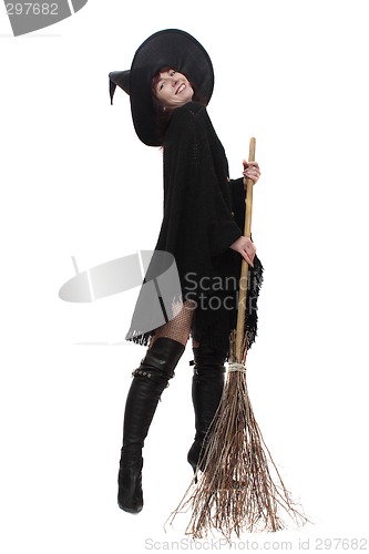 Image of Witch with a broom