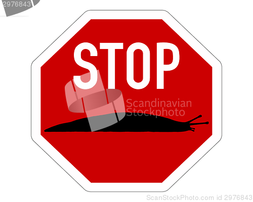 Image of Stop sign for slugs