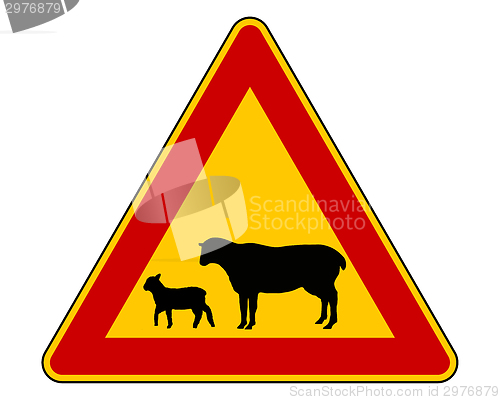 Image of Sheep flock warning sign