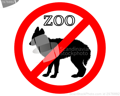 Image of Jackal in zoo prohibited