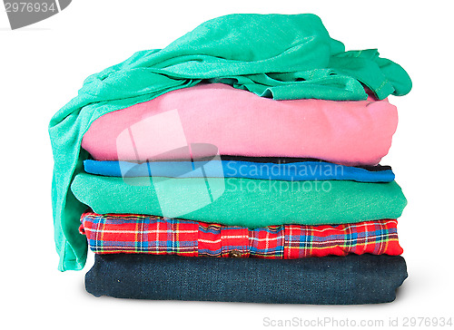 Image of Stacked And Crumpled Clothes