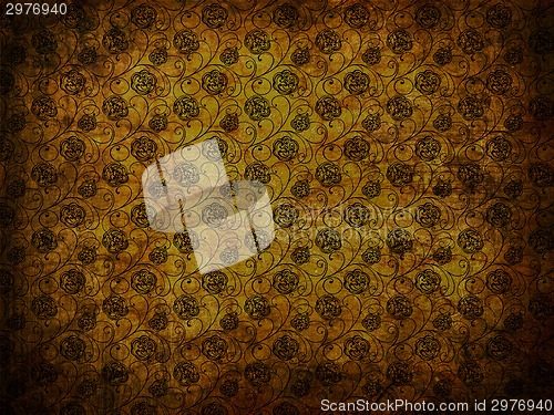 Image of Grunge vintage floral damask background
