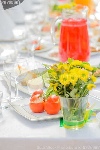 Image of The image of a served table