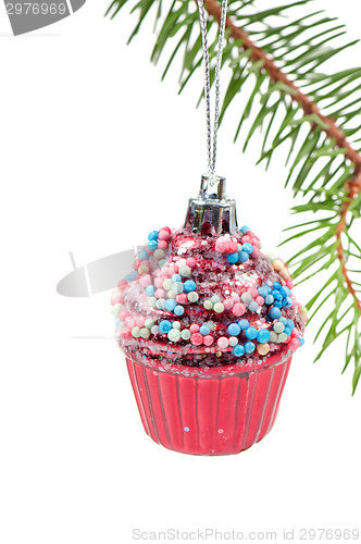 Image of Xmas retro tree cupcake toy