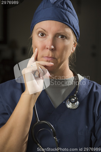 Image of Attractive Female Doctor or Nurse Portrait