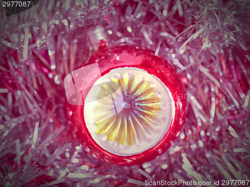 Image of Retro look Bauble and tinsel
