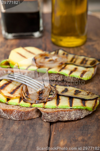 Image of grilled vegetables on bread