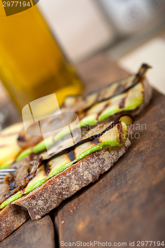 Image of grilled vegetables on bread