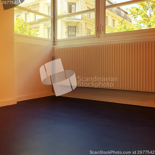 Image of Empty room with city view