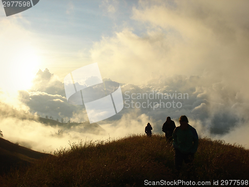 Image of hilly grassland around Mount Rinjani