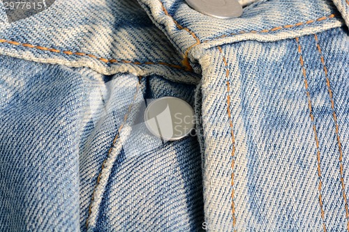 Image of Blue jeans pocket