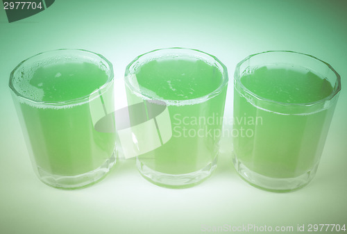 Image of Retro look Green apple juice