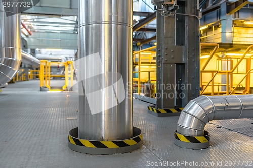 Image of Industrial pipes in a thermal power plant