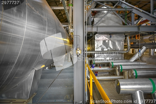 Image of Industrial pipes in a thermal power plant