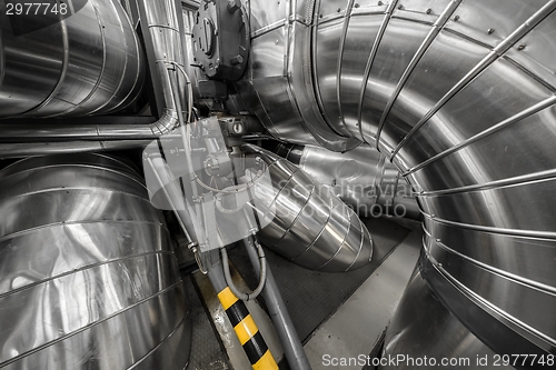 Image of Industrial pipes in a thermal power plant