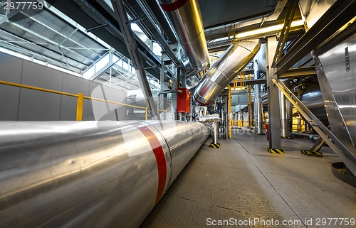 Image of Industrial pipes in a thermal power plant