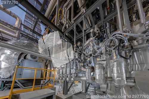 Image of Industrial pipes in a thermal power plant