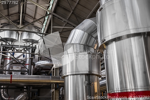 Image of Industrial pipes in a thermal power plant