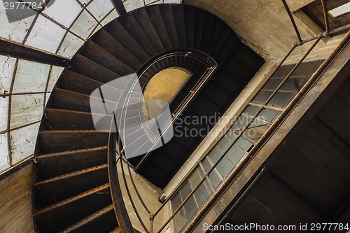 Image of Industrial staircase going up