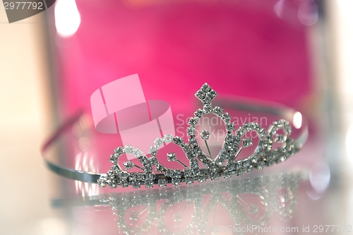 Image of Tiara on glass