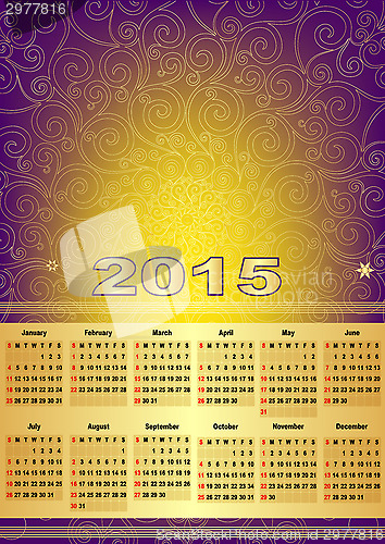 Image of Calendar For 2015 with mesh