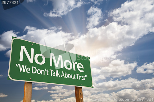 Image of No More - We Don't Talk About That Green Road Sign