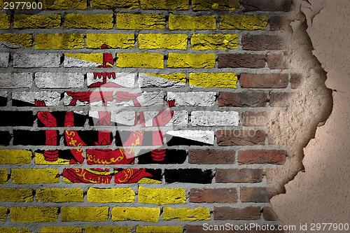 Image of Dark brick wall with plaster - Brunei