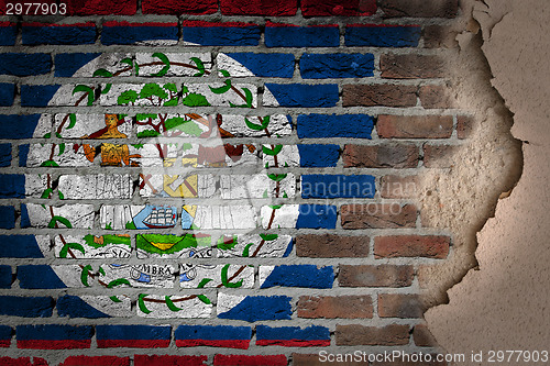 Image of Dark brick wall with plaster - Belize