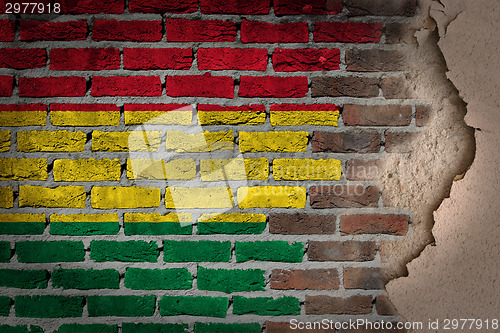 Image of Dark brick wall with plaster - Bolivia