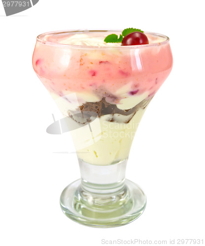 Image of Dessert milk with cherry