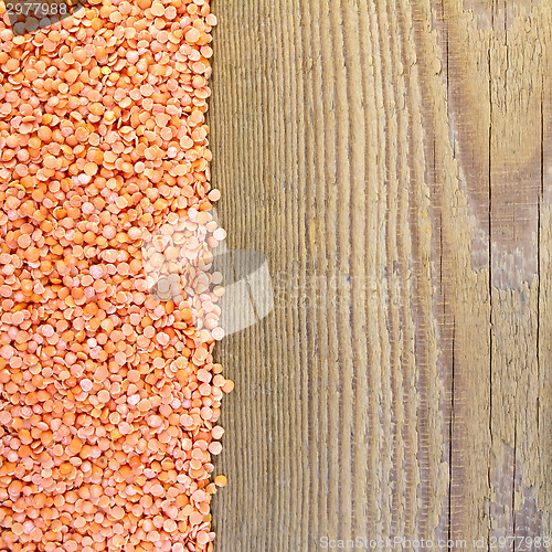 Image of Lentils red on the board left