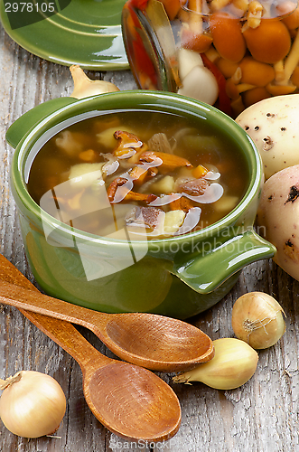 Image of Soup with Chanterelle Mushrooms