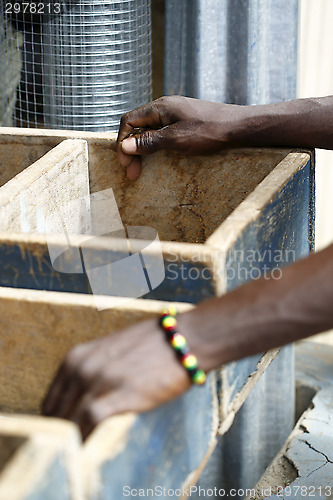 Image of Hands of a Ghanaian at a shop