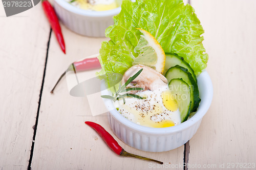 Image of fresh garlic cheese dip salad