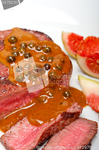 Image of green peppercorn beef filet mignon