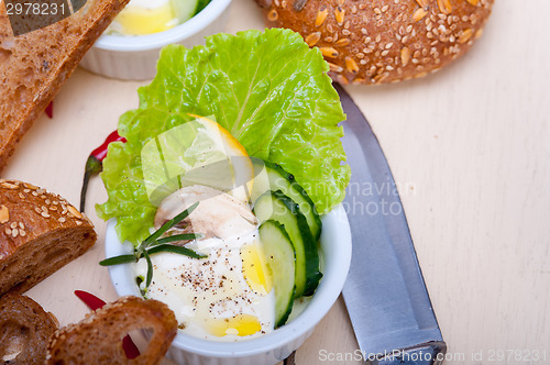 Image of fresh garlic cheese dip salad