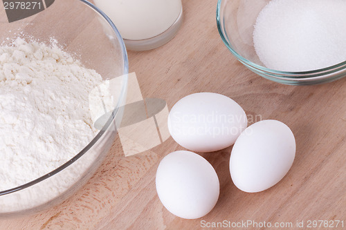 Image of Baking ingredients in the kitchen