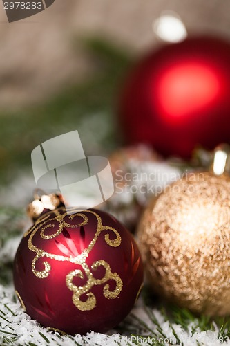 Image of Several assorted Christmas ornaments