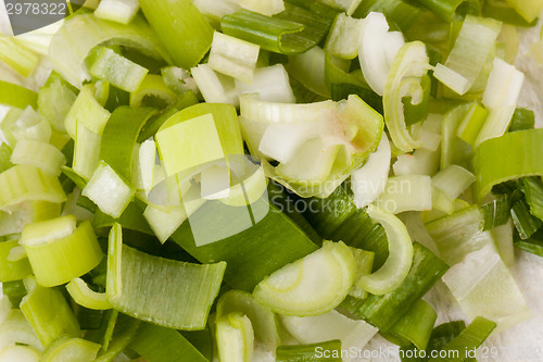 Image of Diced fresh leeks